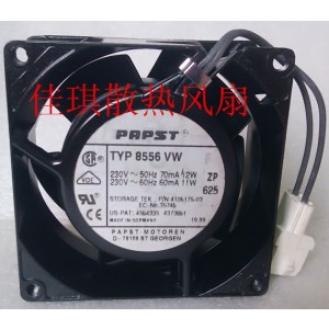 PAPST TYP8556 VW 230V 12/11W 2wires cooling Fan